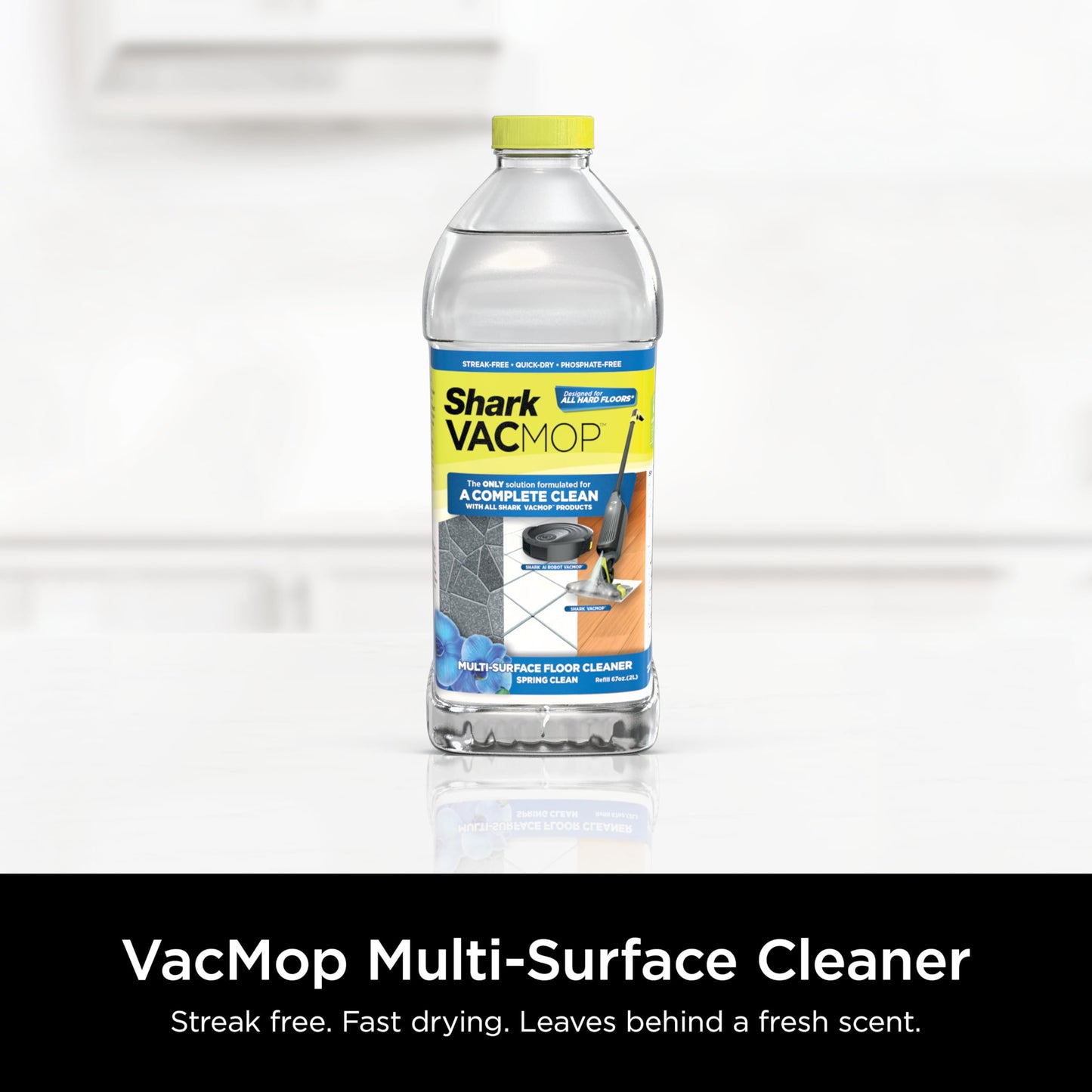 Shark VACMOP Cordless Hard Floor Cleaner, Vacuum and Spray Mop, Powerful Suction, Lightweight, LED Headlights, Includes 4 Disposable Pads, 12oz Multi-surface Cleaning Solution, Lavender, VM252PL