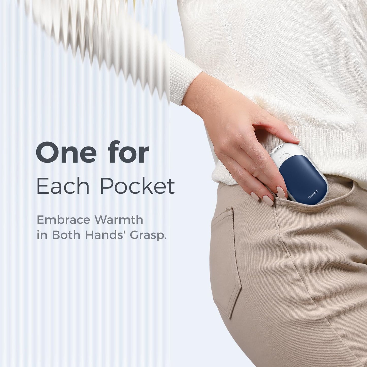 OCOOPA Magnetic Rechargeable Hand Warmers 2 Pack, Fast Heating, 3-Settings, UL Certified, Electric Portable Pocket Heater, Hunting, Golf, Camping Gear, Warm Gifts for Men, UT3 Lite