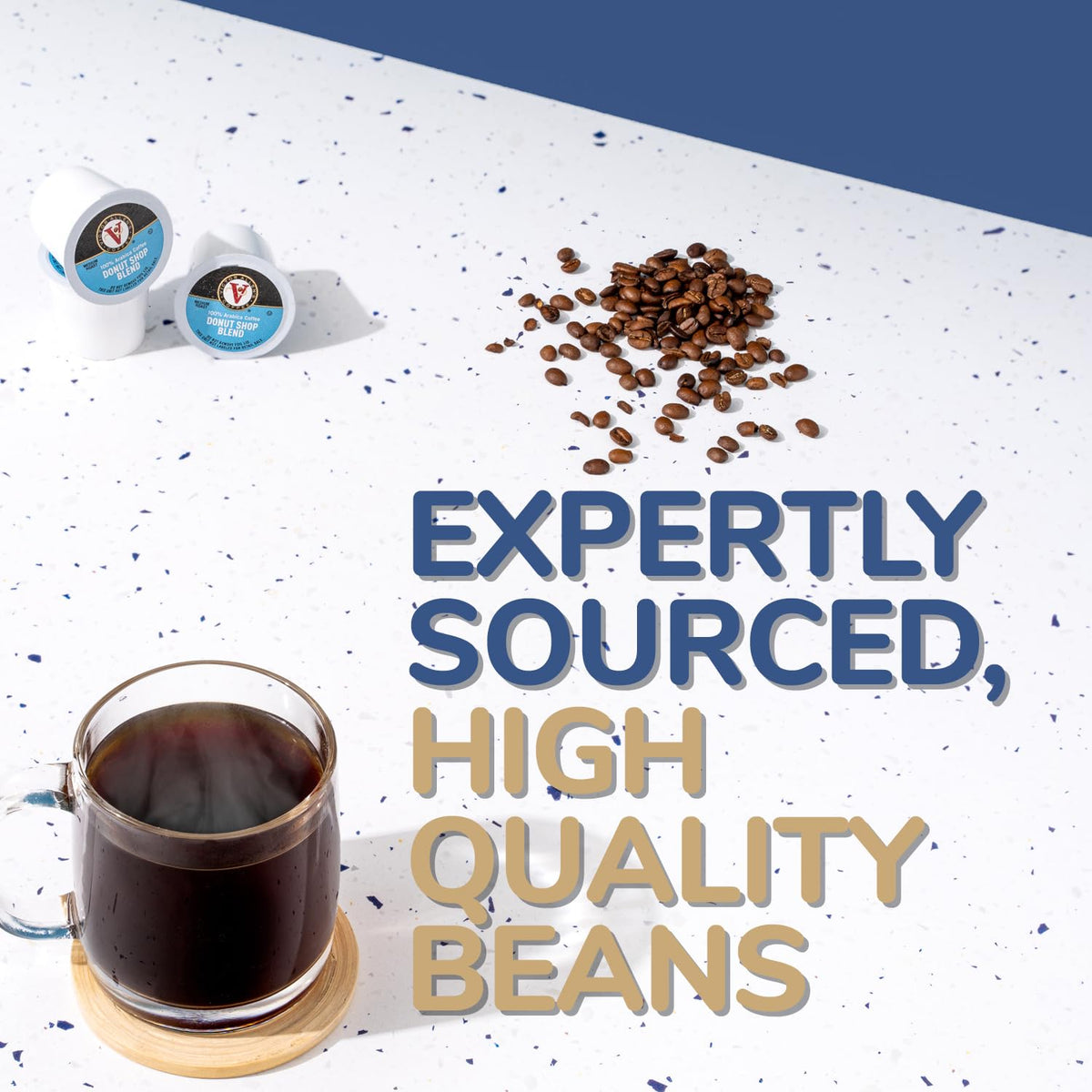 Victor Allen's Coffee Variety Pack (Morning Blend, 100% Colombian, Donut Shop Blend, and French Roast), 96 Count, Single Serve Coffee Pods for Keurig K-Cup Brewers