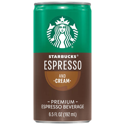 Starbucks - RTD Coffee Espresso And Cream, 6.5oz Cans (12 Pack) (Packaging May Vary)