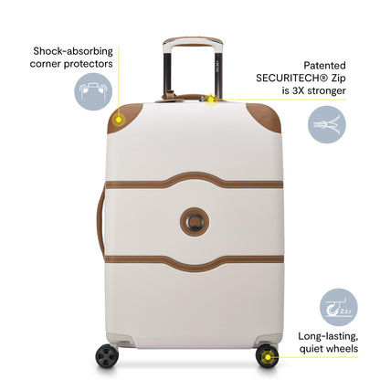 DELSEY PARIS Chatelet Air 2.0 Hardside Luggage with Spinner Wheels, Chocolate Brown, 2 Piece Set, (24/28)