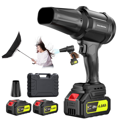 Electric-Cordless-Leaf-Blower - 400000RPM Handheld Leaf Blower - 2 X 4.0Ah Batteries and Charger Included, Lightweight Leaf Blowers for Patio Cleaning