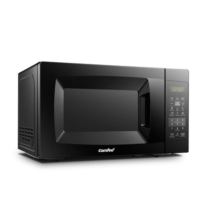 COMFEE EM720CPL-PMB Countertop Microwave Oven with Sound On/Off, ECO Mode and Easy One-Touch Buttons, 0.7 Cu Ft, Black