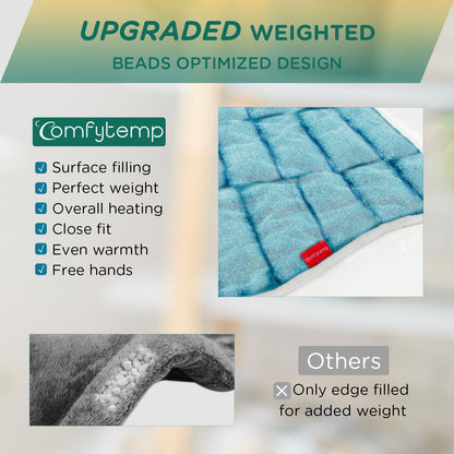 Comfytemp Heating Pad for Neck and Shoulders and Back, 2.6lb Weighted Electric Heat Pad for Warmth, Large FSA Eligible HSA Heated Wrap, 9 Heat Settings&11 Timer, Christmas Gifts for Women Men Mom Dad