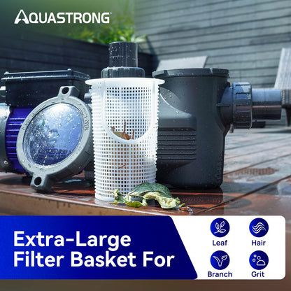 AQUASTRONG In/Above Ground Pool Pump, High Flow (Dual Speed, 1.5HP, 4975 GPH, 115V)