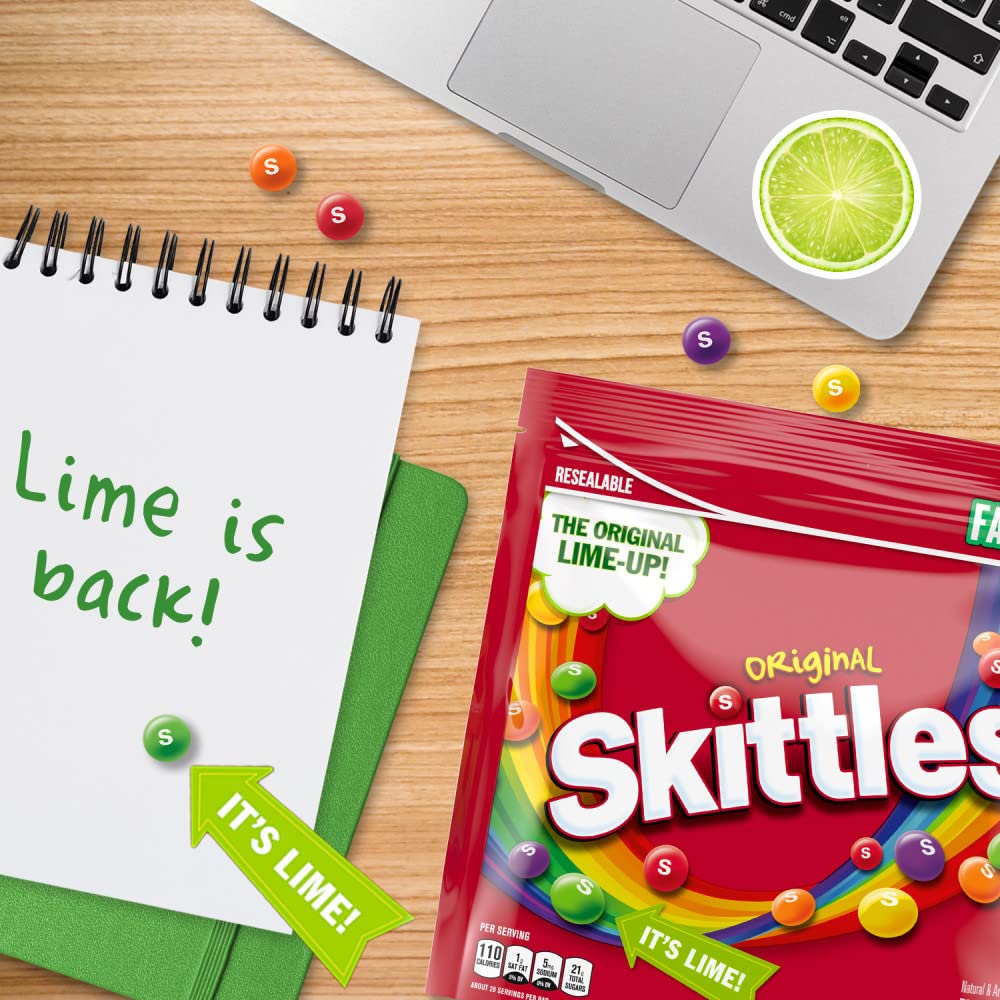 SKITTLES Original Chewy Candy Bulk Pack, Family Size Candy Bags, 27.5 oz Bag (Pack of 6) Bulk Bags, Box