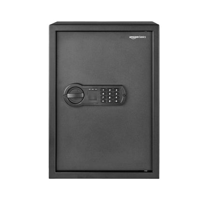 Amazon Basics Small Safe For Home, Steel Security, Electronic, Programmable Keypad Lock Box, 1.8 Cubic Feet, Black