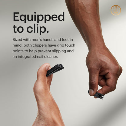 MANSCAPED® Shears 3.0, 5-Piece Precision Men’s Nail Grooming Travel Kit, Stainless Steel Manicure Set with Fingernail & Toenail Clippers, Nail File, Slant Tip Tweezers, Cuticle Scissors, Travel Case