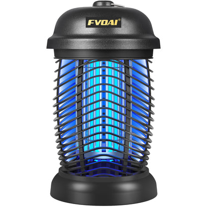 FVOAI Bug Zapper Outdoor, Mosquito Zapper, Fly Zapper, Insect Zapper Electric Fly Traps for 1/2 Acre, Indoor Outdoor Use with 3 Prong Plug-in,4200V, ABS Plastic Outer, Black