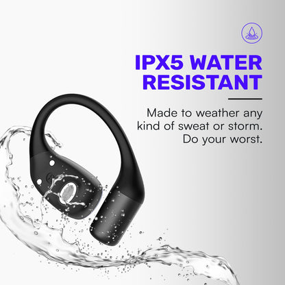 Raycon Essential Open Earbuds – True Wireless Open Ear Bluetooth 6.0 Headphones, Ultra-Lightweight, Comfort Hook Design, IPX5 Water Resistant, 36 Hours of Battery Life (Black)