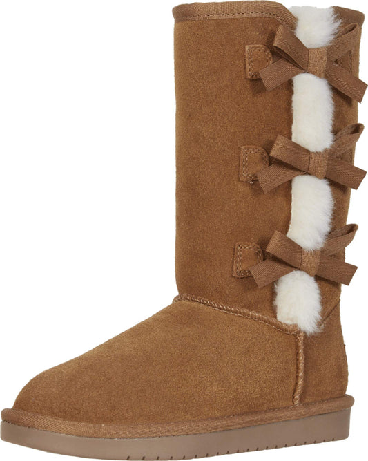 Koolaburra by UGG unisex child Victoria Tall Fashion Boot, Chestnut, 3 Little Kid US