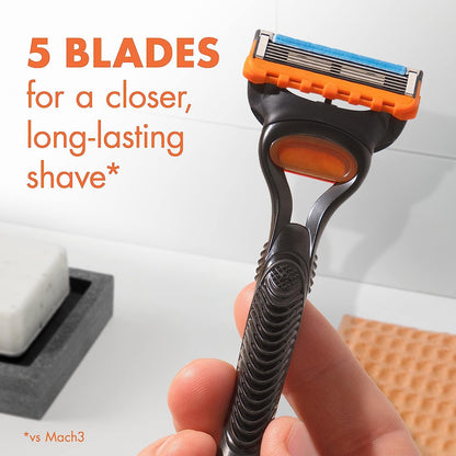 Gillette Fusion5 Power Razor Blades for Men, 5-Blade Razor Refills, 8 Count