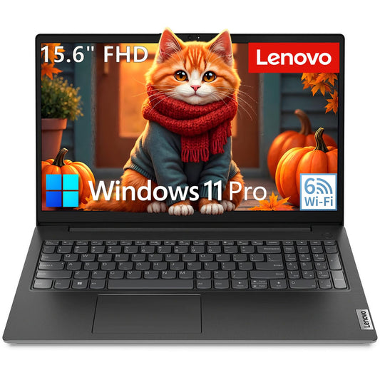 Lenovo Laptop Computer for Business and Home Student Study, 15.6" FHD, Intel Dual-Core Processor, 16GB DDR4 RAM, 1TB PCIe SSD, WiFi 6, Bluetooth 5.2, HDMI, Type-C, Ethernet, Black, Windows 11 Pro