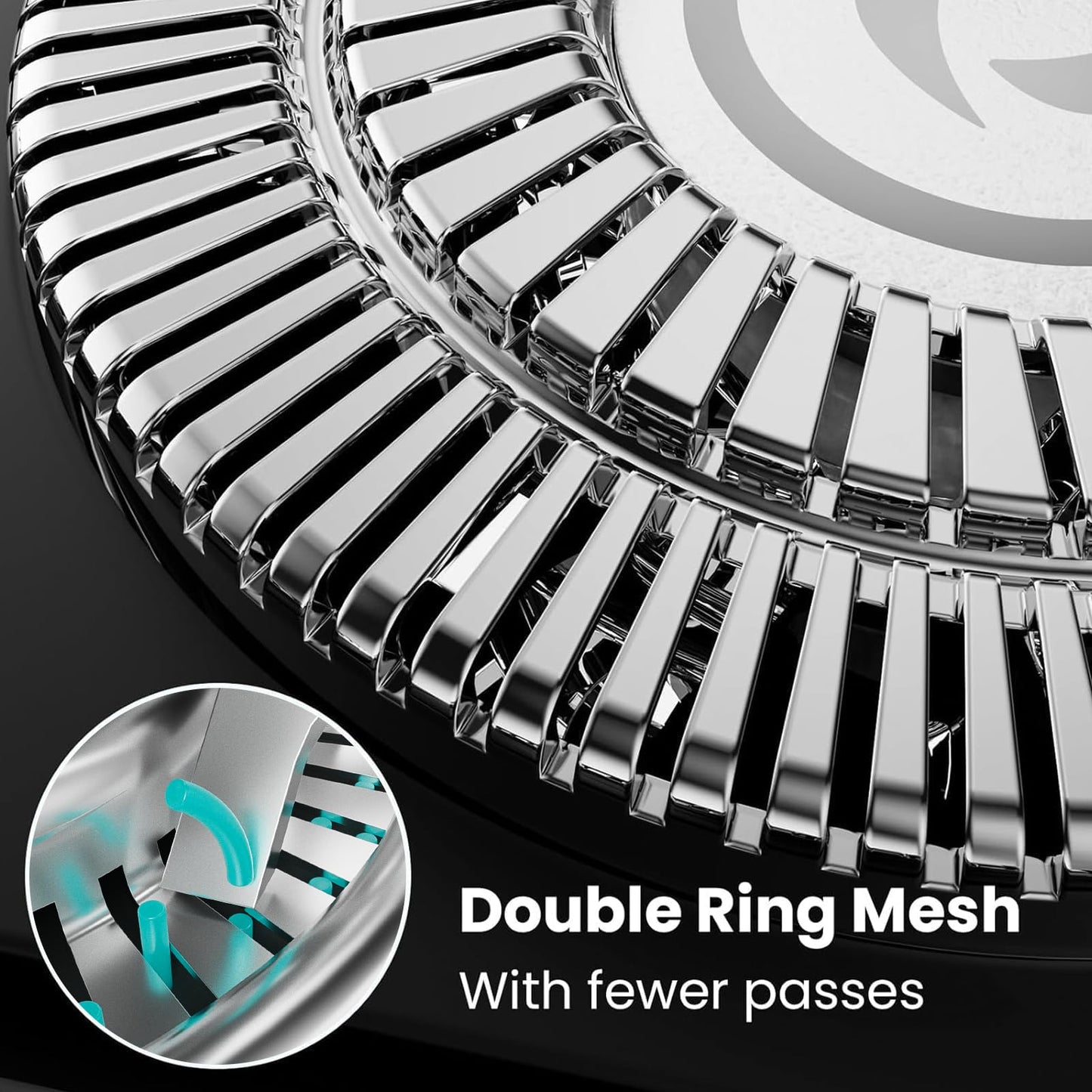 Electric Razor for Men Cordless: Wet/Dry Rotary Shaver Waterproof - USB Fast Charging & Sensitive Skin Care - Pop up Trimmer & Precision Blades Chic Black Upgraded