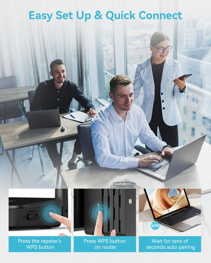 WiFi Extender Signal Booster Covers 12880 Sq.ft, WiFi Extender for Home and Outdoor, Compatible with 105 Devices, Dual Band 5GHz/2.4GHz, WiFi Repeater Range Extender