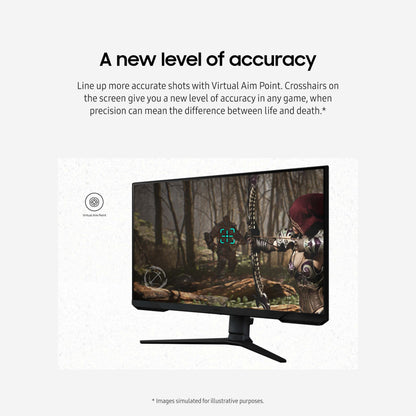 Samsung 27-Inch Odyssey G3 (G30D) Series FHD Gaming Monitor, 1ms, 180Hz, AMD FreeSync, Adjustable Stand, Black Equalizer, Virtual Aim Point, Eye Saver Mode, Flicker-Free, LS27DG302ENXZA