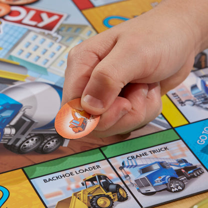 Monopoly Junior Trucks Edition Board Game for Kids Ages 5+, 2-4 Player Kids Games (Amazon Exclusive)