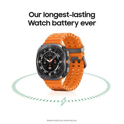 Samsung Galaxy Watch Ultra 47mm LTE AI Smartwatch w/Energy Score, Wellness Tips, Heart Rate Tracking, Sleep Monitor, Fitness Tracker, GPS, 2024,Titanium Silver [US Version, 1Yr Manufacturer Warranty]