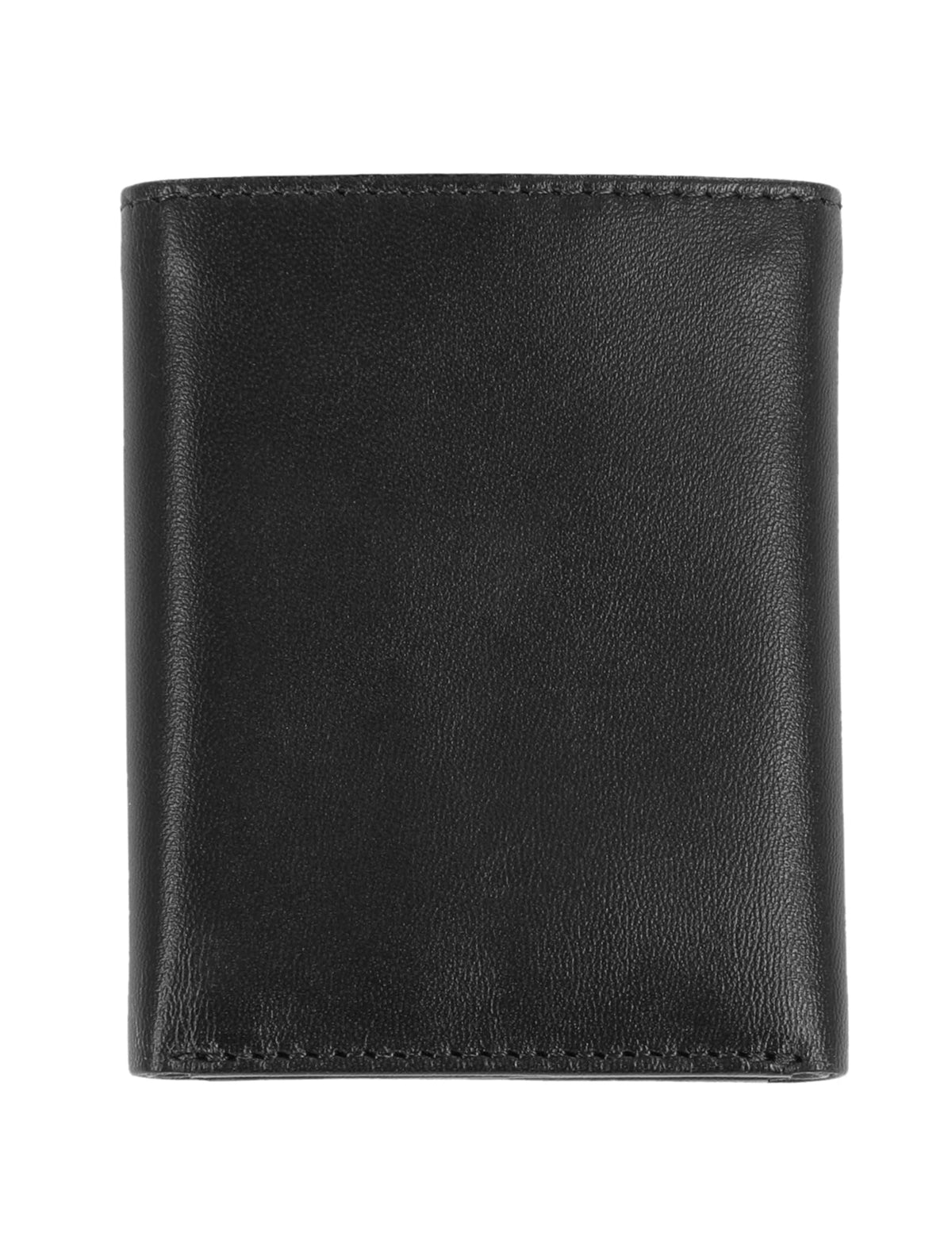 Steve Madden Men's Rfid Trifold Wallet With Id Window, Black, One Size
