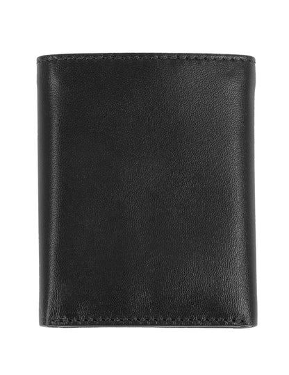 Steve Madden Men's Rfid Trifold Wallet With Id Window, Black, One Size
