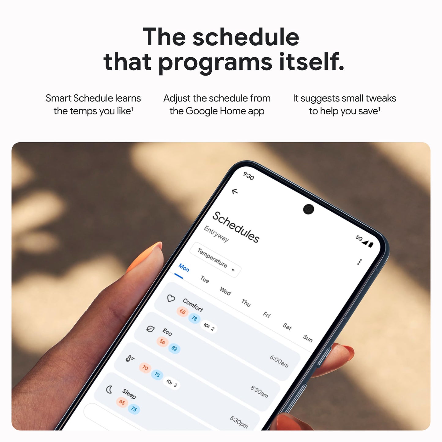 Google Nest Learning Thermostat (4th Gen, 2024) with Nest Temperature Sensor - Energy Saving Smart Thermostat - Works with Alexa, Apple HomeKit and Google Home App - Polished Obsidian