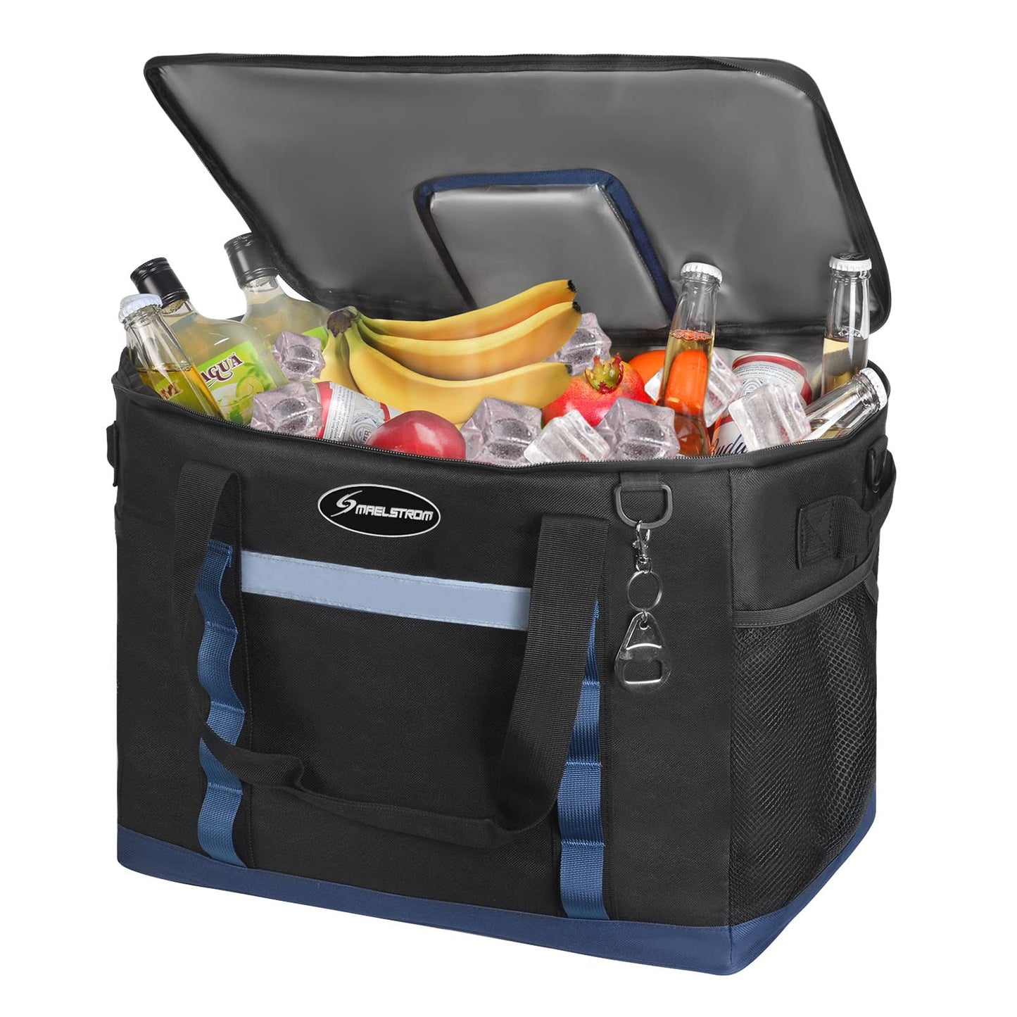 Maelstrom ICY Hollow Cooler Bag,75 Cans Collapsible Soft Sided Cooler,Extra Large Insulated Leakproof Lunch Cooler Bag,Portable for Grocery Shopping,Camping,Tailgating and Road Trips, G: 75 Can Black