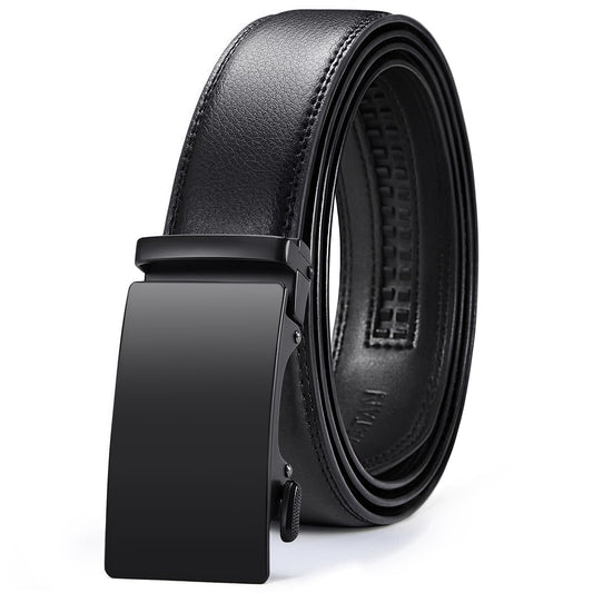 VATAN Men's Belt Leather Ratchet Belt for Men Dress Casual Every Day with Adjustable Buckle, Trim to Fit