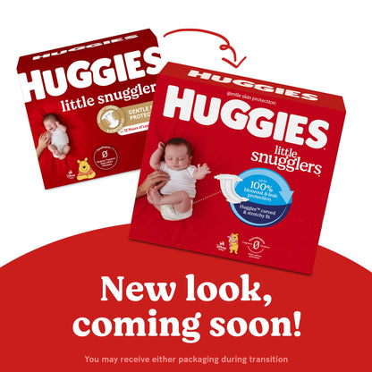 Huggies Newborn Diapers, Little Snugglers Newborn Diapers, Size Newborn (up to 10 lbs), 144 Count