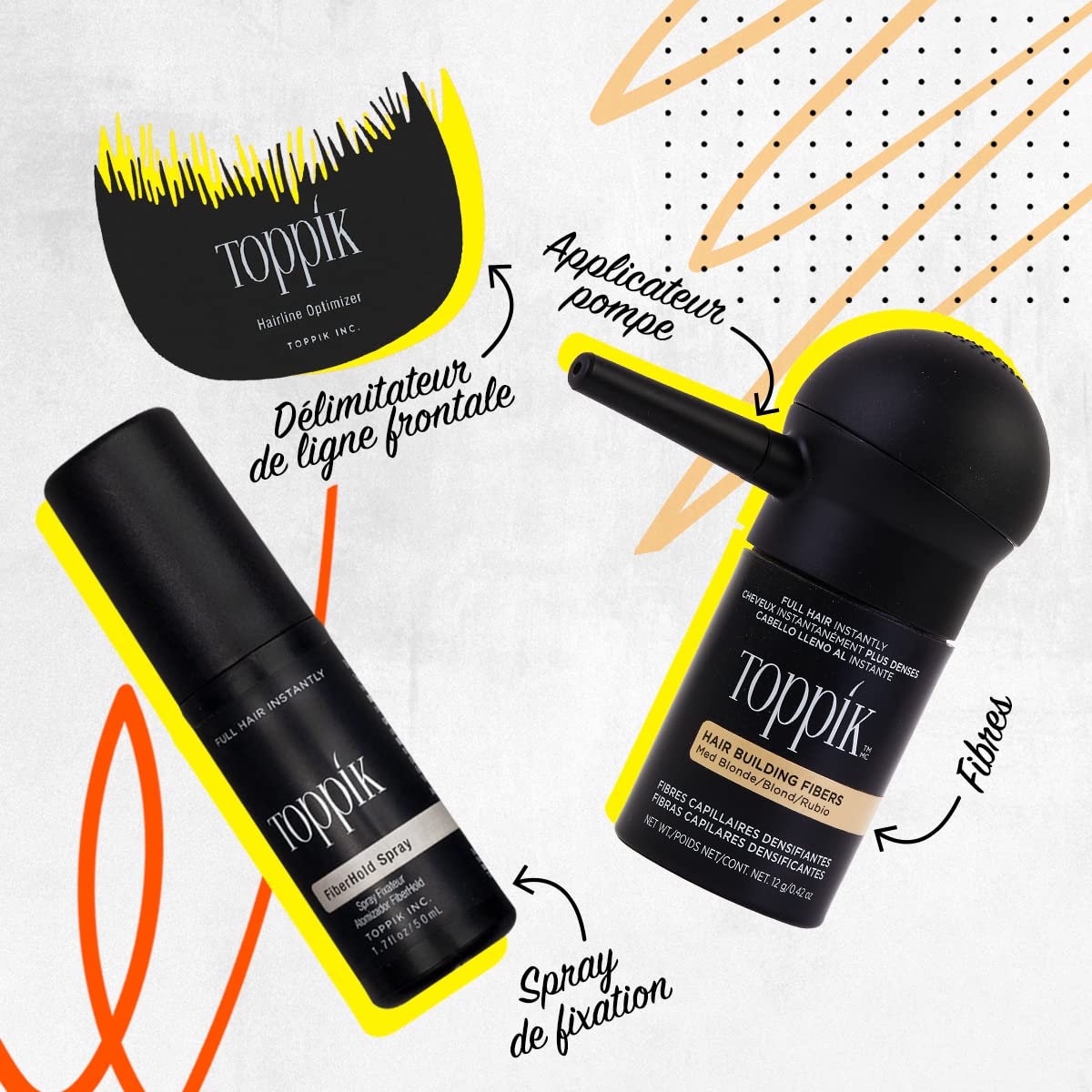 Toppik Hair Building Fibers, Medium Brown, 12g Fill In Fine or Thinning Hair, Instantly Thicker, Fuller Looking, 9 Shades for Men & Women, Keratin Protein Formula