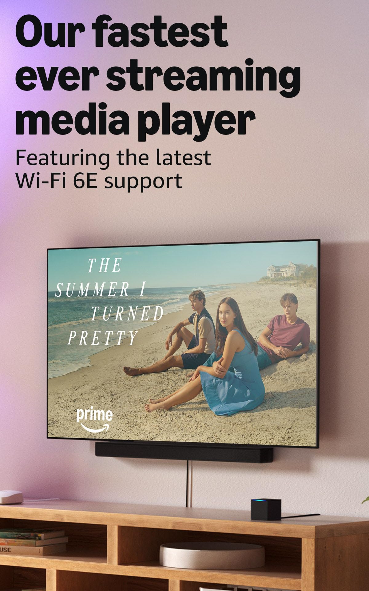 Amazon Fire TV Cube, with AI-powered Fire TV Search, Hands-free streaming device with Alexa, Wi-Fi 6E, 4K Ultra HD