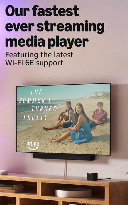 Amazon Fire TV Cube, with AI-powered Fire TV Search, Hands-free streaming device with Alexa, Wi-Fi 6E, 4K Ultra HD