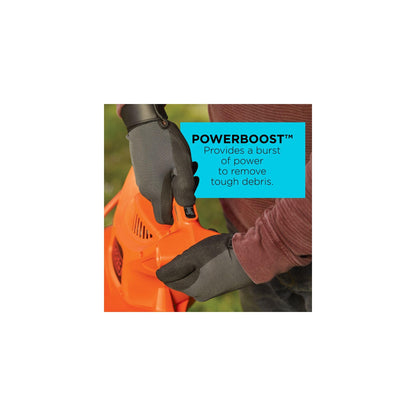 BLACK+DECKER Electric Leaf Blower, Leaf Vacuum and Mulcher 3 in 1, 250 mph Airflow, 400 cfm Delivery Power, Reusable Bag Included, Corded (BEBL7000)