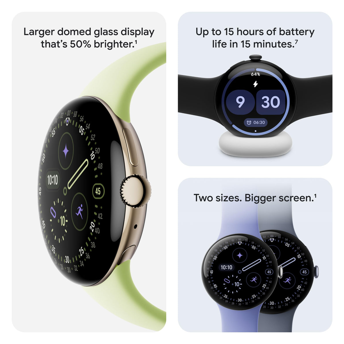 Google Pixel Watch 4 (41mm) - Android Smartwatch with Heart Rate and Sleep Tracking - 30-Hour Battery - Fitness Tracking - Google AI - Polished Silver Aluminum Case - Porcelain Active Band - Wi-Fi