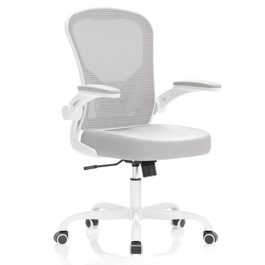 Office Chair, Ergonomic Desk Chairs 330LBS Capacity High Back Mesh Computer Chair with Flip-up Armrests, Comfy Work Chair with Adjustable Lumbar Support