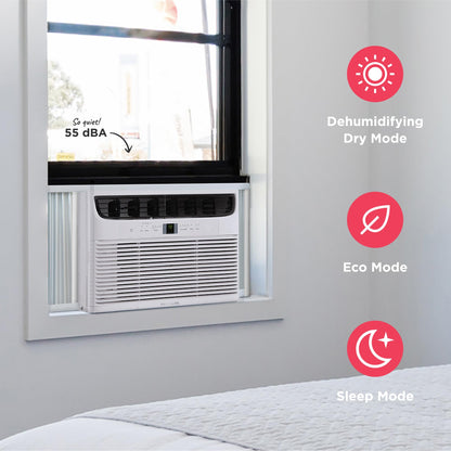 Frigidaire 12,000 BTU Window Air Conditioner with Remote Control, Cools Up to 550 Sq. Ft., Quiet Operation, Eco Mode, 3 Fan Speeds, Auto Restart, White