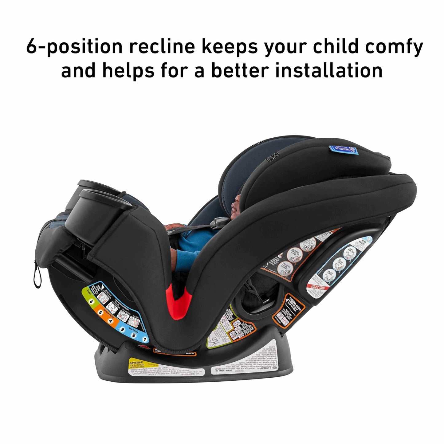 Graco TriRide 3-in-1 Reclining Car Seat, Clybourne - Rear & Forward Facing Car Seat, Highback Booster, Adjustable Headrest