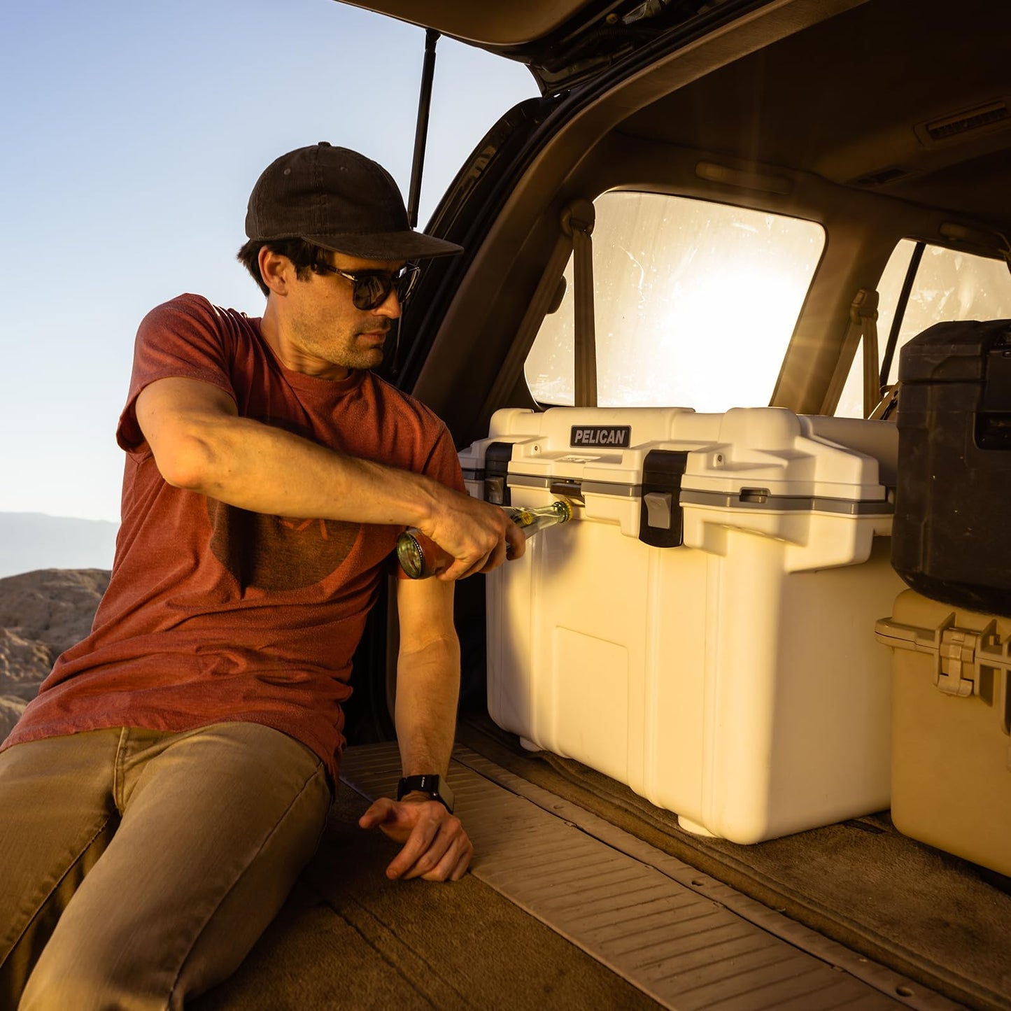 Pelican Elite 50 Quart Cooler (White/Grey)