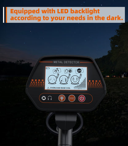 DetectTrek Metal Detector for Kids, 8" Waterproof Metal Detector Kit with Sand Sifter Scoop, Lightweight Gold Detector with DISC Modes & Adjustable Stem for Beach & Backyard Treasure Hunting, MD-4070