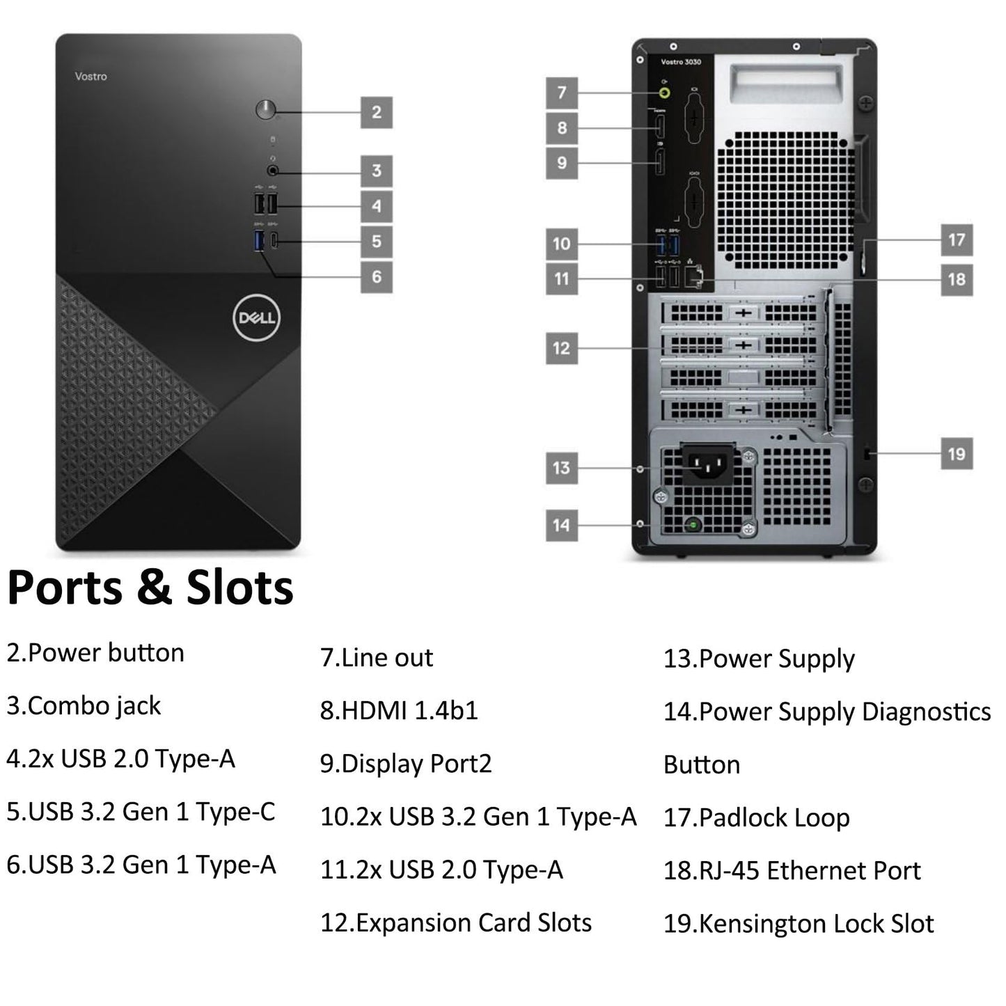 Dell Tower PC Desktop Computer for Home & Business, 14th Gen Intel Core i3-14100 (Beat i5-12400), 32GB DDR5 RAM, 1TB PCIe SSD, WiFi 6, Bluetooth, Windows 11 Pro