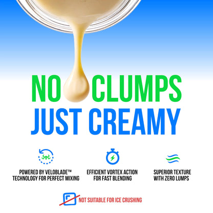 VELOMIX Electric Protein Shaker Bottle - 24 oz | USB-C Rechargeable | Leak Proof Shaker Cups for Protein Shakes | Portable Blender for Shakes and Smoothies (Electric-Transparent)