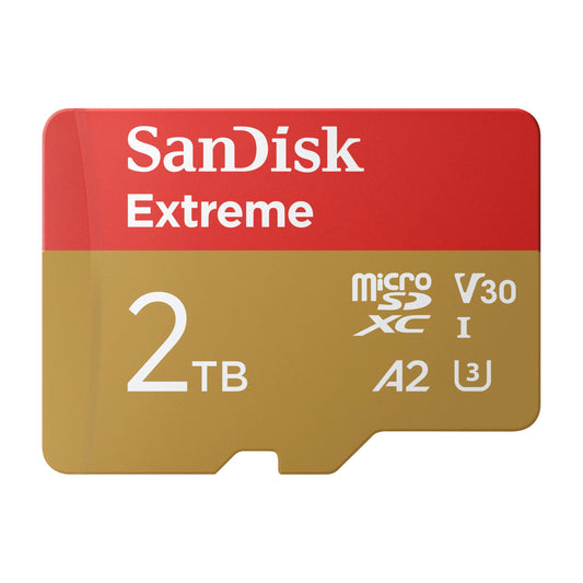 SanDisk 2TB Extreme microSDXC UHS-I Memory Card with Adapter - Up to 240MB/s, C10, U3, V30, 4K, 5K, A2, Micro SD Card- SDSQXAV-2T00-GN6MA