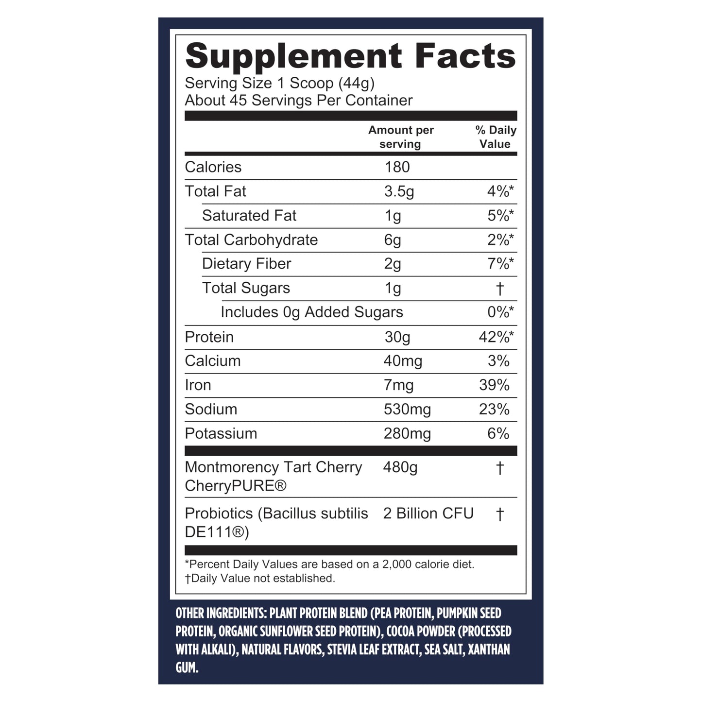 Vega Sport Vegan Protein Powder + Recovery - 30g Plant Based Protein per Serving, Chocolate, 45 Servings, 5g BCAAs, Probiotics, NSF Certified, for Shakes & Smoothies, 4.4lbs (Packaging May Vary)