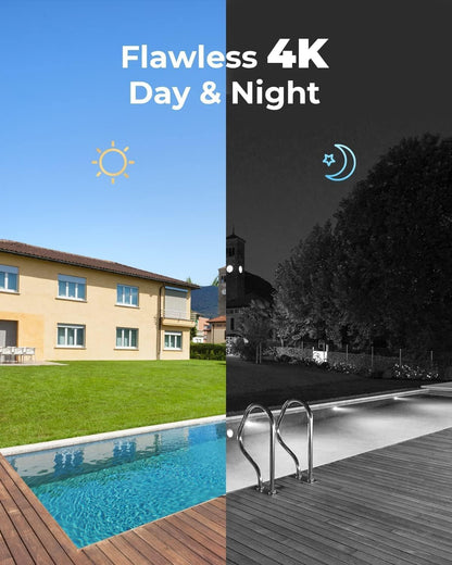 REOLINK 4K Security Camera System, RLK16-800B8 8pcs H.265 PoE Wired with Person Vehicle Detection, 8MP/4K 16CH NVR with 4TB HDD for 24-7 Recording