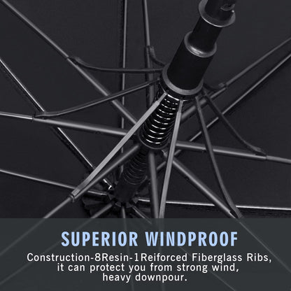 ZOMAKE Large Golf Umbrella for Rain Heavy Duty,Big Golf umbrellas Windproof,62 Inch Extra Large Oversized Umbrella(Black)