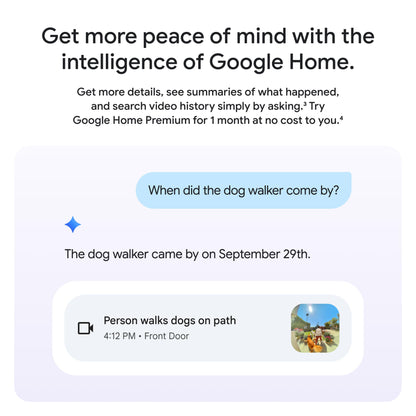 Google Nest Doorbell (Wired, 3rd Gen) - 2K Video and Gemini, Live View, Night Vision, 2-Way Audio - Works with Google Home - 2025 Model - Hazel