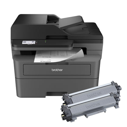 Brother MFC-L2820DW XL Wireless Compact Monochrome All-in-One Laser Printer with Copy, Scan and Fax, Duplex, Black & White | Up to 4,200 Pages of Toner Included(1), Amazon Dash Replenishment Ready