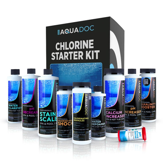 Hot Tub Chemicals Starter Kit - Chlorine Spa Starter Kit Chemicals for Hot Tub - Convenient Hot Tub Starter Kit & ph Control Kit - Effective Chlorine pH Balancer & Inflatable Hot Tub Chemical Kit