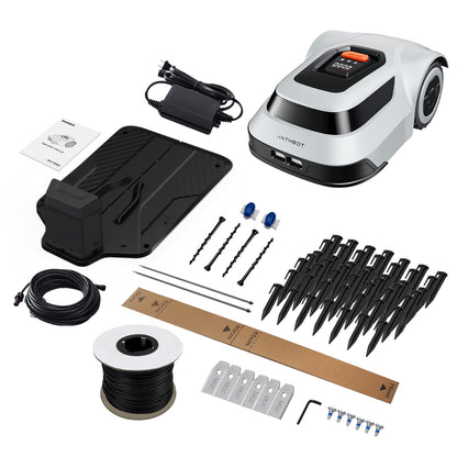 Robot Lawn Mower with Max 180m Stable Boundary Wire for 1/4 Acre - 300% Higher Efficiency of Grid-Shaped Mowing Path, Automatic Robotic Lawn Mowers with Auto Mapping & Recharge, ANTHBOT Pion1000