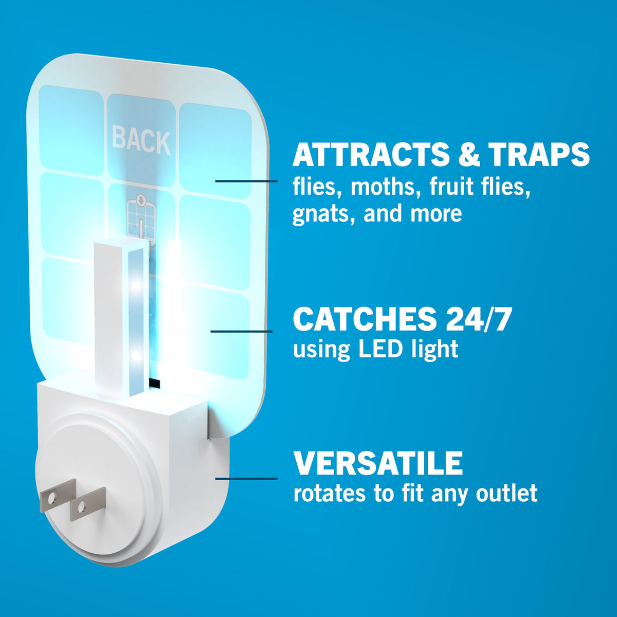 Safer Home Indoor Plug-in Fly Trap - SH502-2SR - Effective Fruit Fly Traps for Indoors, Gnat Traps for House Indoor, 400 Sq Ft Protection - Style: 2 Devices + 2 Glue Cards
