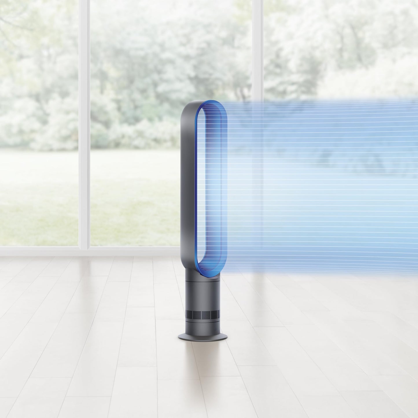 Dyson Cool AM07 Air Multiplier Bladeless Tower Fan, Iron/Blue
